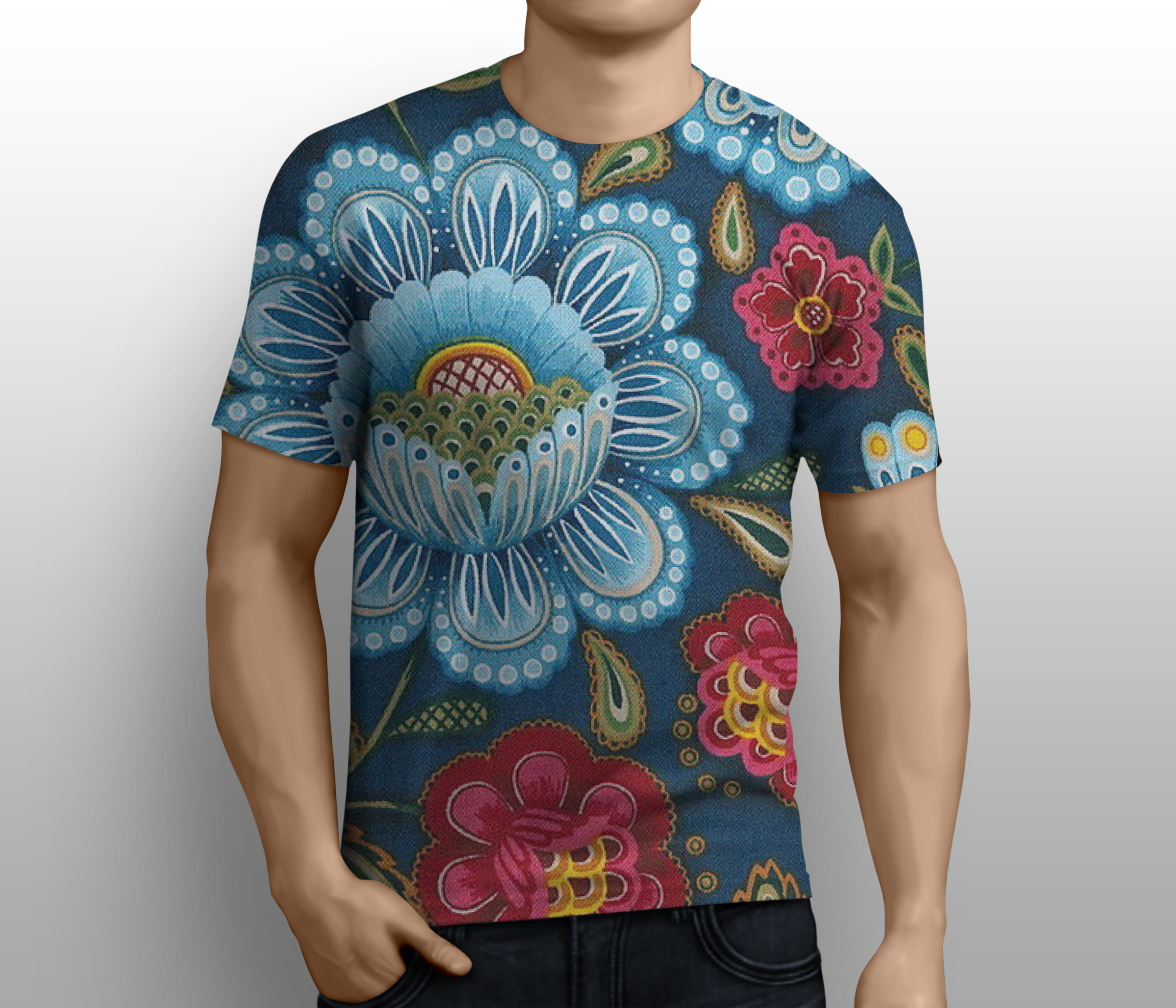 Men's Floral Decorated t-shirt